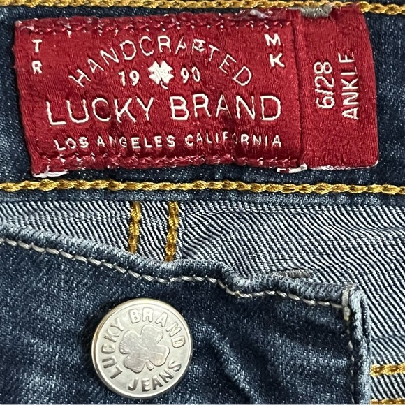 Lucky Brand Jeans Women's Size 6/28 Ankle Length Sweet N Straight Dark Wash - Picture 7 of 12